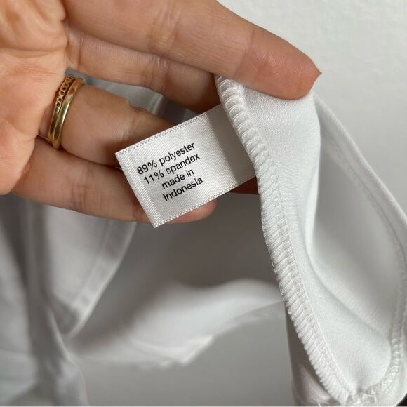 Lane Bryant Illusion Collection Tie Waist Blouse White Size 18 - Picture 3 of 5